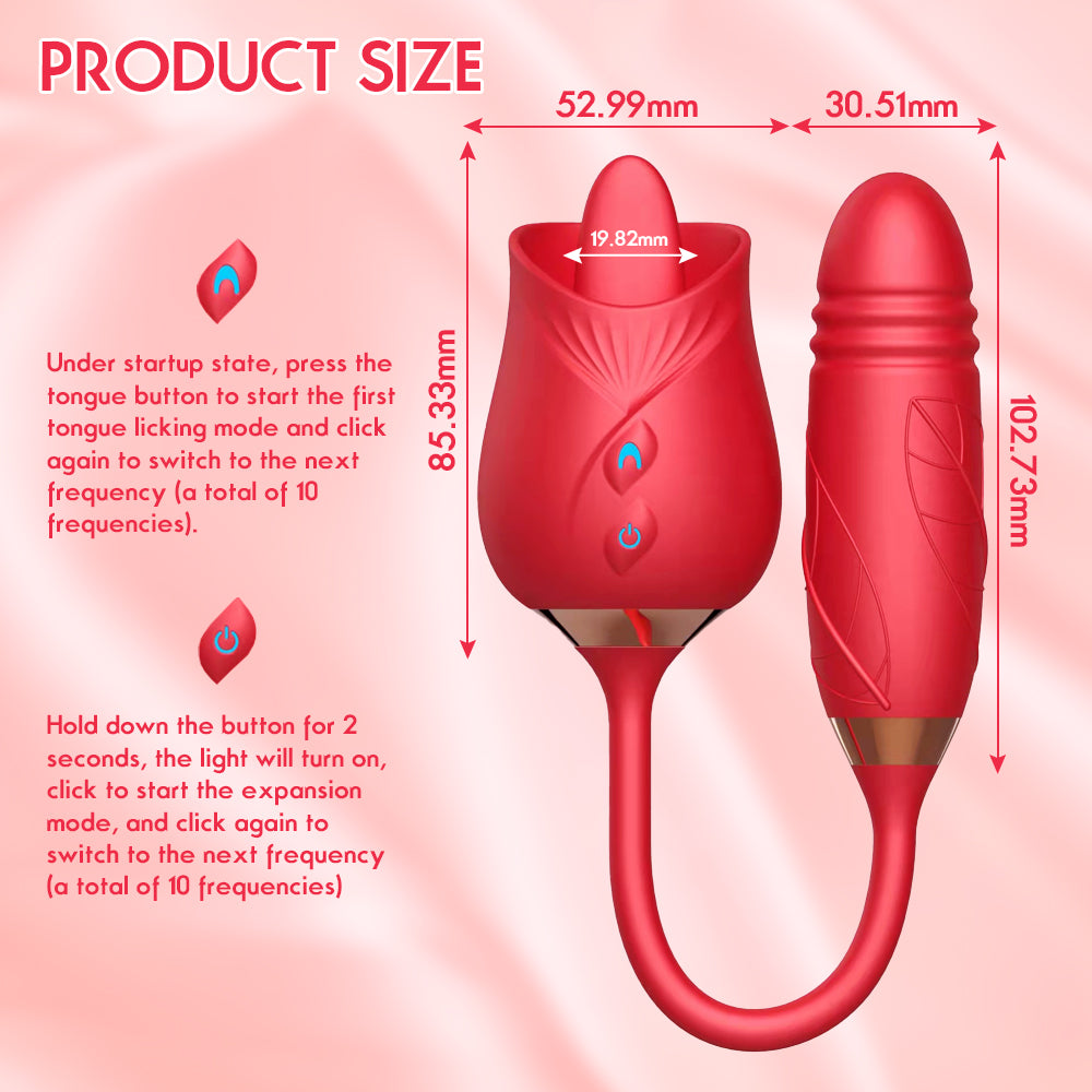 New The Rose Toy With Bullet Vibrator Pro