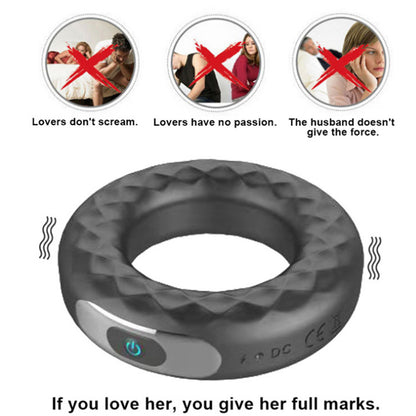 Vibration Ring Lock Essence Men's Penis Ring Doughnut Dual Wireless Re