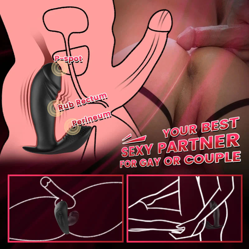 Codie 10 Vibrating Remote Control Rolling Bead Butt Plug Prastate Massager