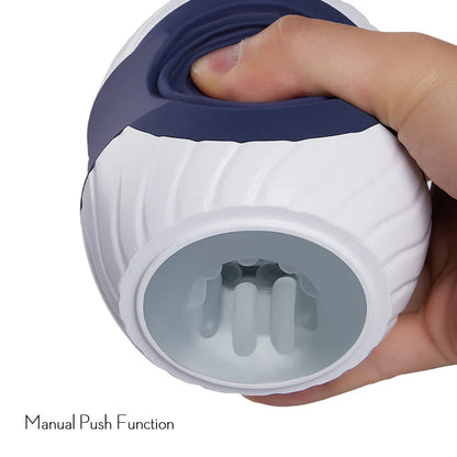 10 Vibration Transparent Male Masturbatior with Controlling Handle