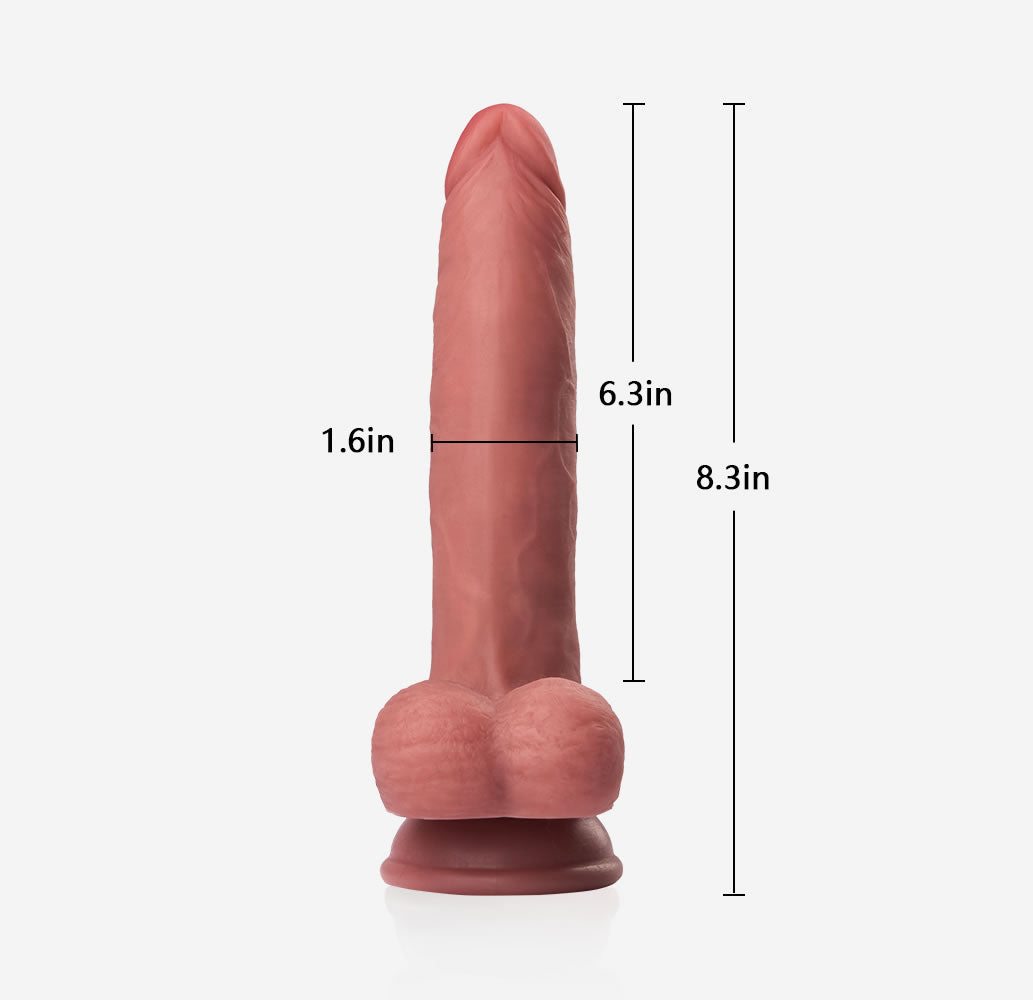 8.3-Inch Realistic Foreskin Female Masturbation Dildo