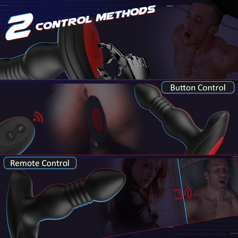INVADER 3 Thrusting 10 Vibrations Anal Plug with Remote Controller