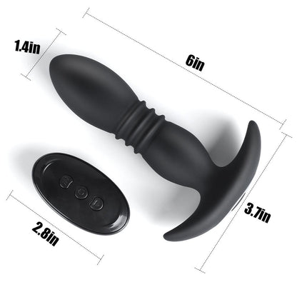 Butt Plug Filling Telescoping Vibrating with Remote Control