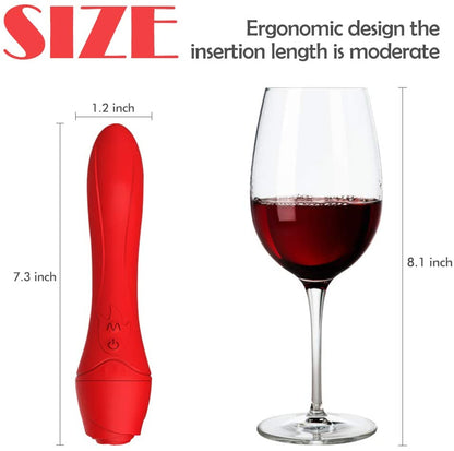 G Spot Vibrator Dildo with 10 Strong Rose Vibrator Roating Heating Modes for Quick Orgasm for Effortless Insertion Clitoris Nipple Vagina Massagers