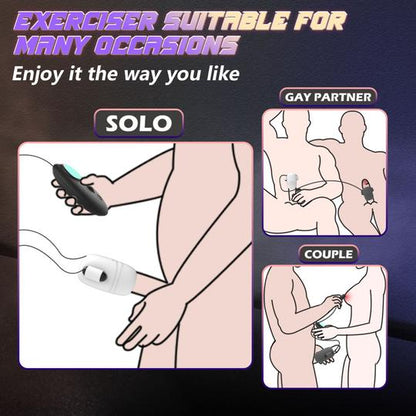 GALAKU 2 Interchangeable Sleeves 12*8 Vibrating Exerciser Masturbation Cup