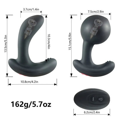 Remote Control Inflatable Anal Plug Vibrator & Prostate Massager