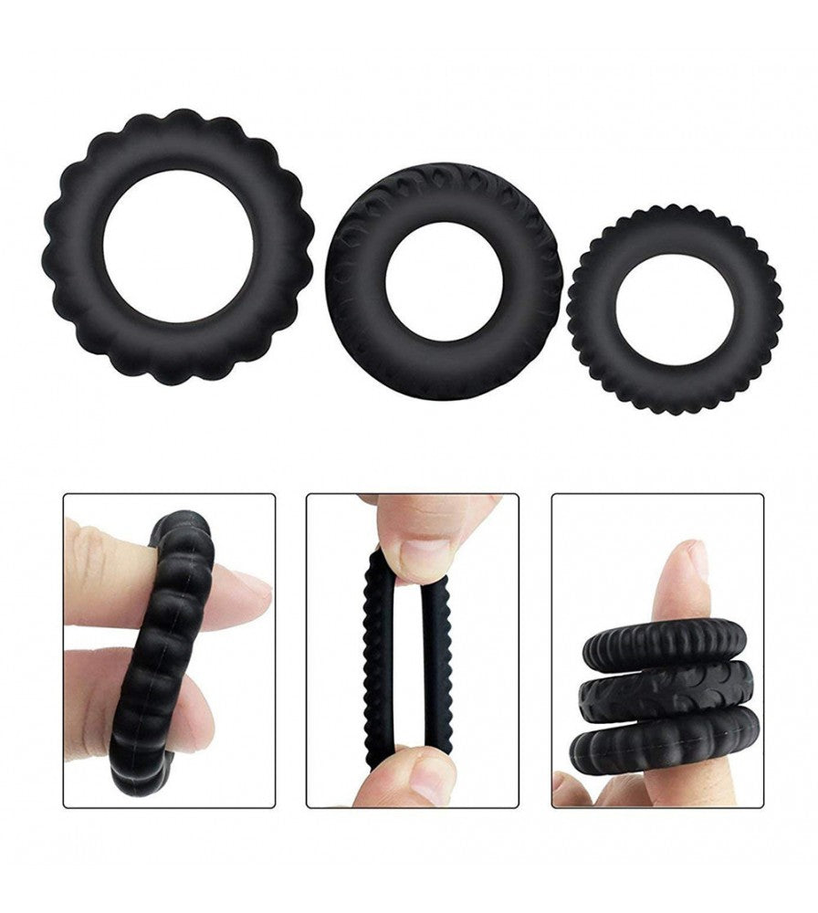 1.1-Inch Stamina Trainer Erection Enhancer 4 Separated Penis Ring