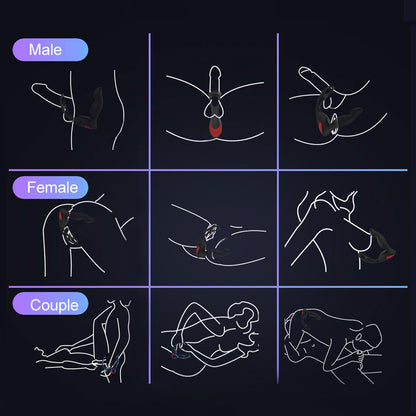 9 frequency vibration Prostate posterior massager for men—— Lovelyhoneytoy