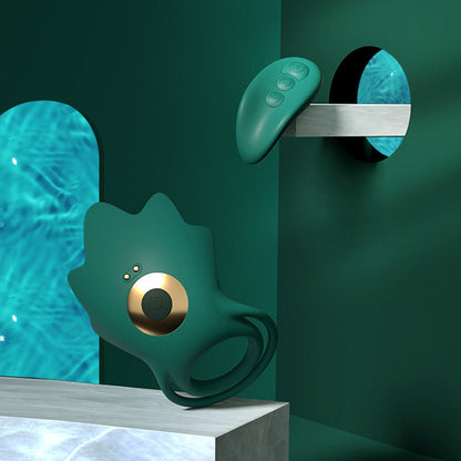 Lock Sperm Vibrating Dual Cock Ring Remote Control Penis Ring Vibrator