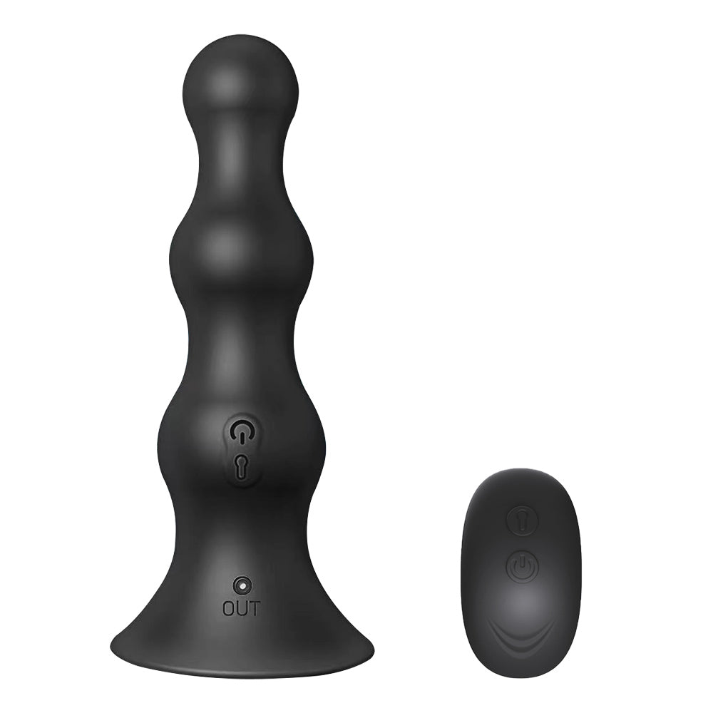 Wireless remote control electric telescopic prostate massager - inflatable