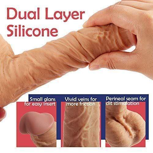 8.6-Inch Remote 3 Fuctions Multiple Combination Lifelike Dildo