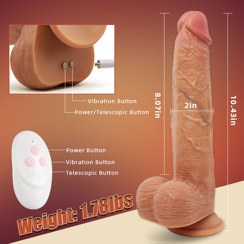 Trailblazer - Vibrating, Thrusting Thick and Lifelike Dildo 10.43 Inch