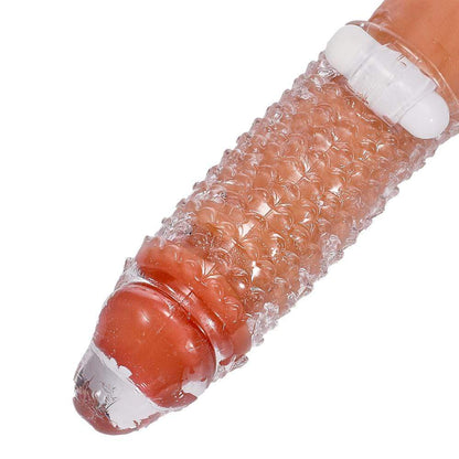 5.5" Transparent thicken lengthen vibrating penis sleeve
