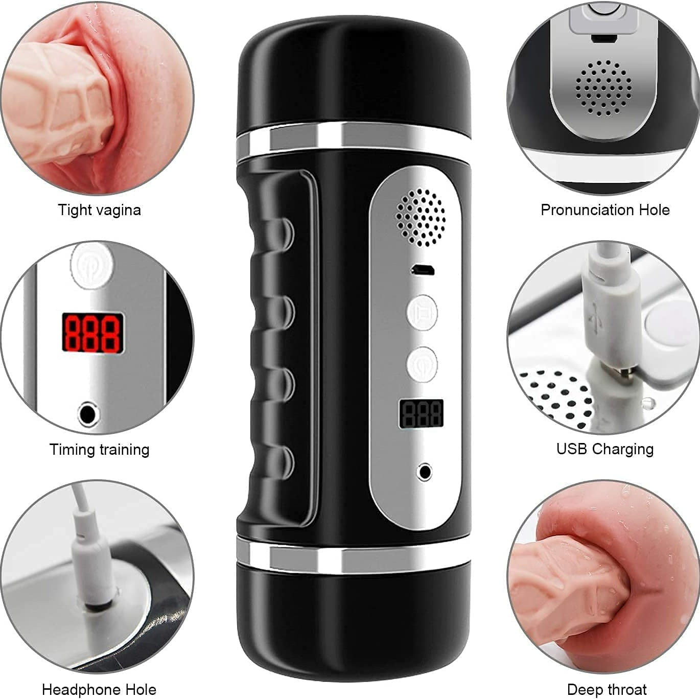 Masterbrators For Men Automatic, Handsfree Modes Sucking Usb Rechargea
