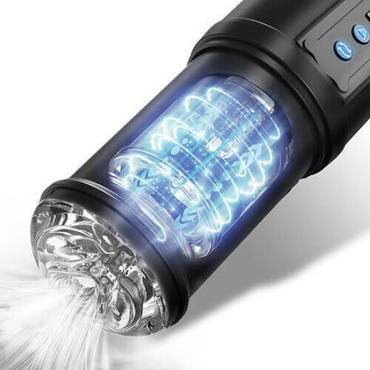 3 in 1 Automatic Masturbator Cup With 5 Thrusting&Rotating&Sucking Functions