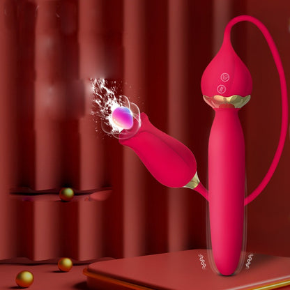 3 In 1 Rose Fairy Sucking Vibrator With A Bullet