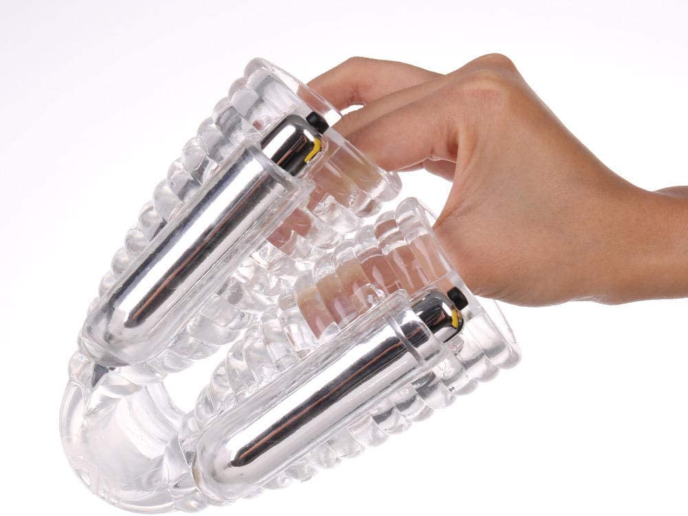 Double Stroker toy for couples men women male penis massager 2 cover male masturbation