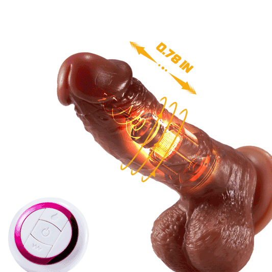 Acmejoy Wald Vibrating 3 Telescoping Swinging Lifelike Dildo Vibrator 8.86 INCH