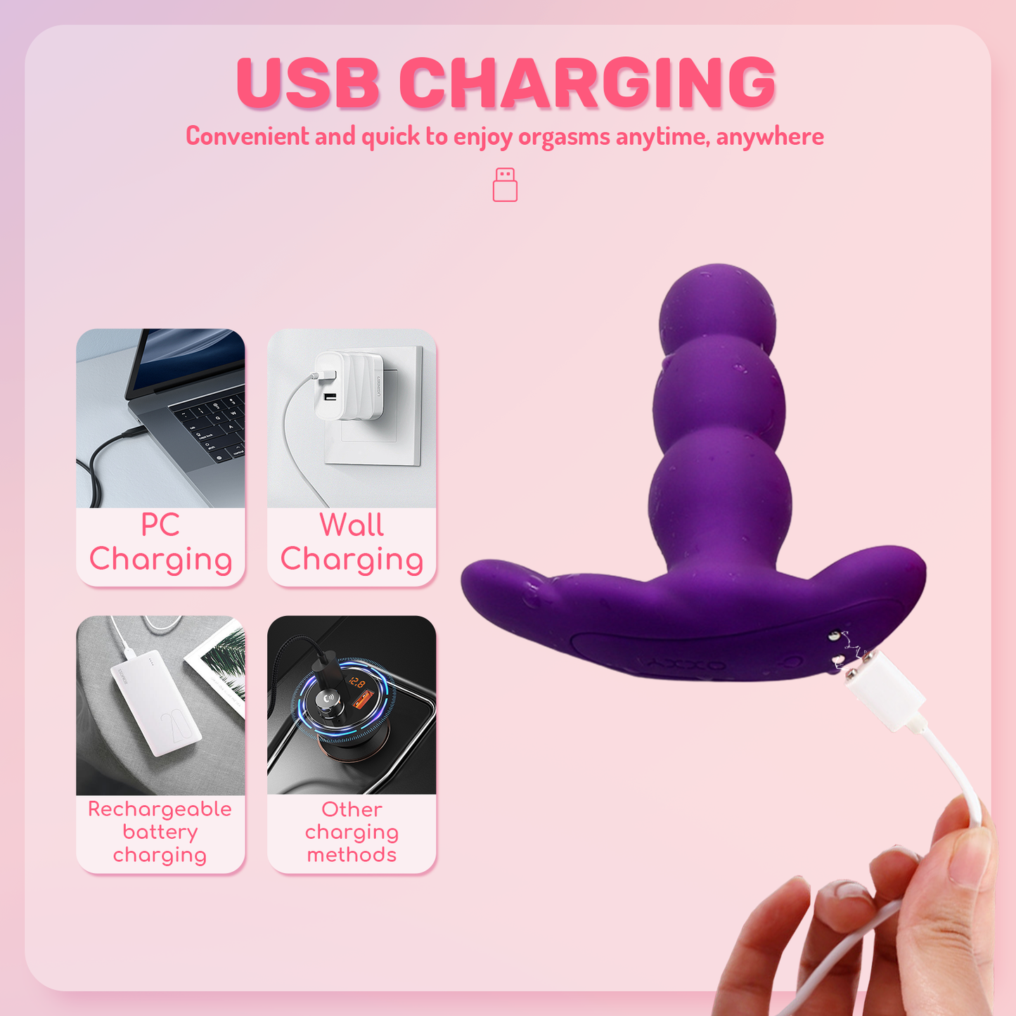Vibrating Butt Plug Posterior Massage Stimulator