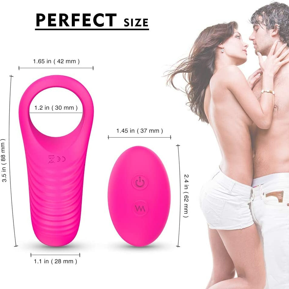 Vibrating Cock Ring, Remote Control 9-Speed Penis Ring Vibrator Medica