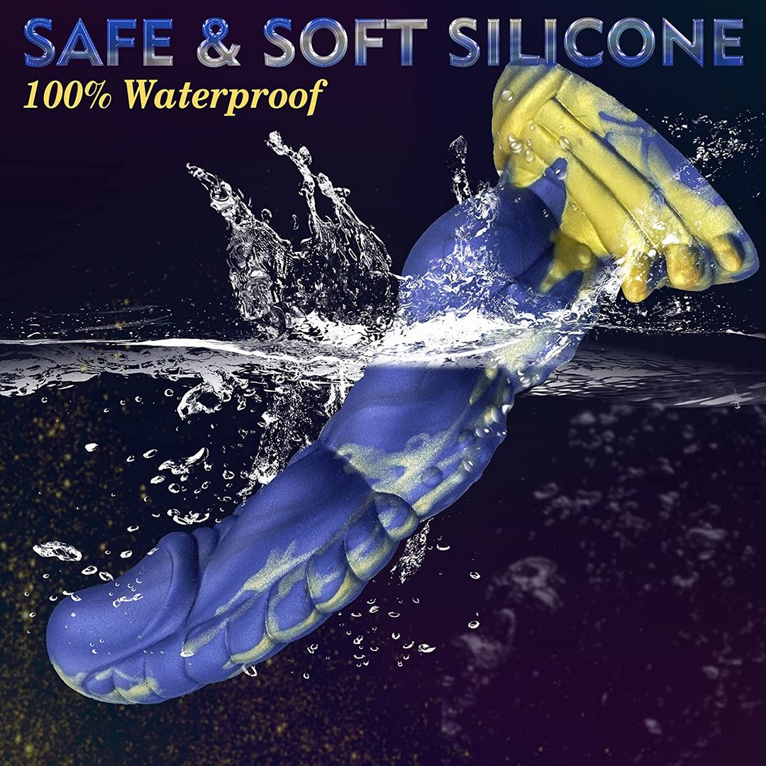 Fantasy Dildo Realistic Dildo- Dickman-Blue Gold