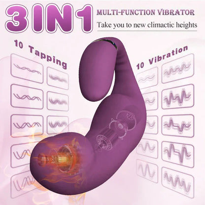 Sophia-3 IN 1 Heating Purple Vibrator Clit Rubbing Massager