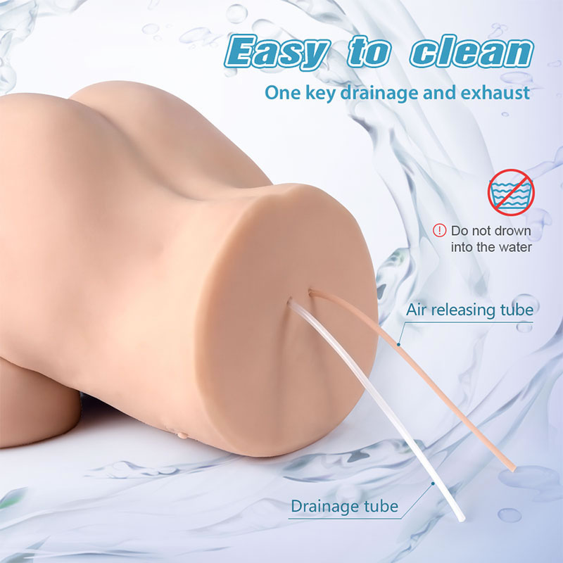 36.6lb Automatic Vibrating Sucking Ingrid Lifelike Size Dual-Entry Plump Butt Male Masturbator