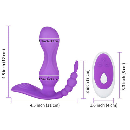 Double Head Silicone Vibrator with Remote Control