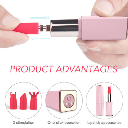 Rechargeable Multi Frequency Vibrating Lipstick Mini Egg Jumping Convertible