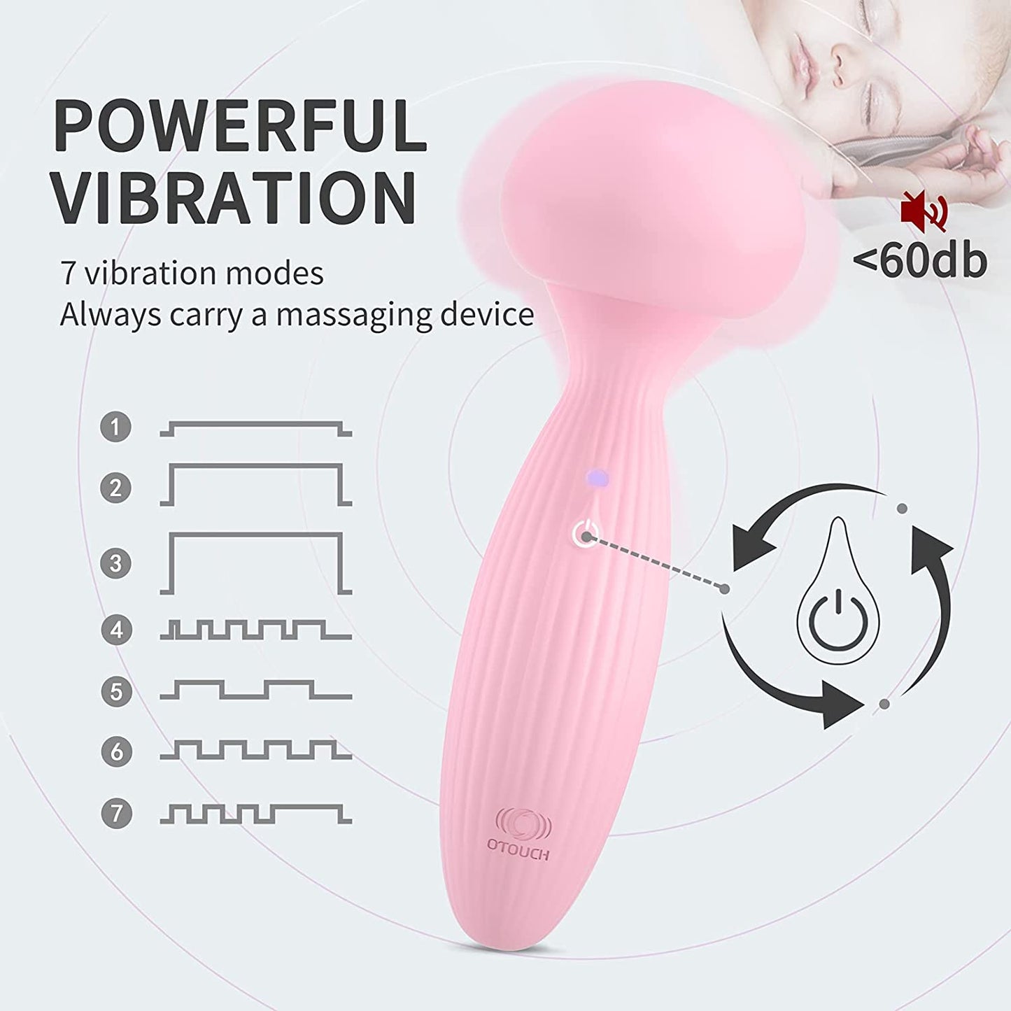 Mushroom Charging Vibrator Female Masturbation Double Headed
