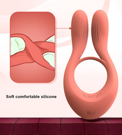 KISSTOY Martin Couple Resonance Cock Ring Elastic Force Delayed Ej