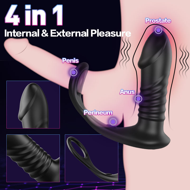 SALE Moore - 10 Thrilling Vibration 3 Thrusting Silicone Remote Contro