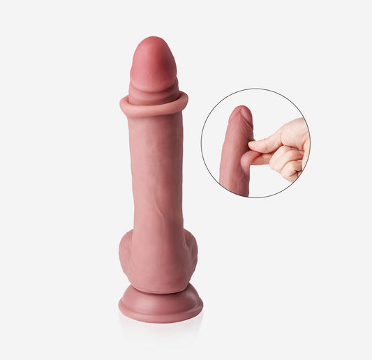 8.3-Inch Realistic Foreskin Female Masturbation Dildo