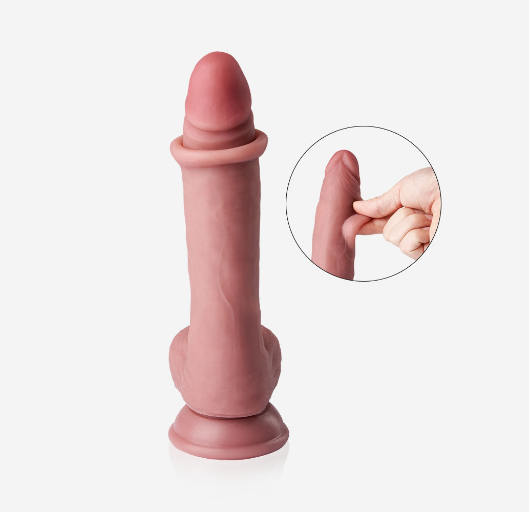 8.3-Inch Realistic Foreskin Female Masturbation Dildo