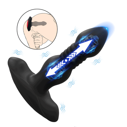 INVADER 3 Thrusting 10 Vibrations Anal Plug with Remote Controller