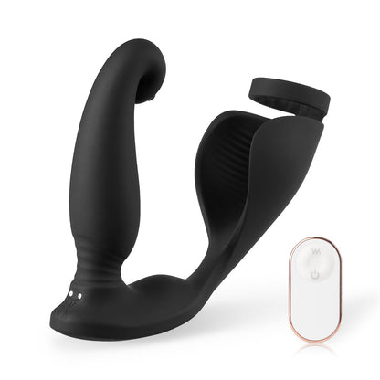S-HANDE Versatile Vibrating Remote Control Cock Ring Butt Plug Prostat