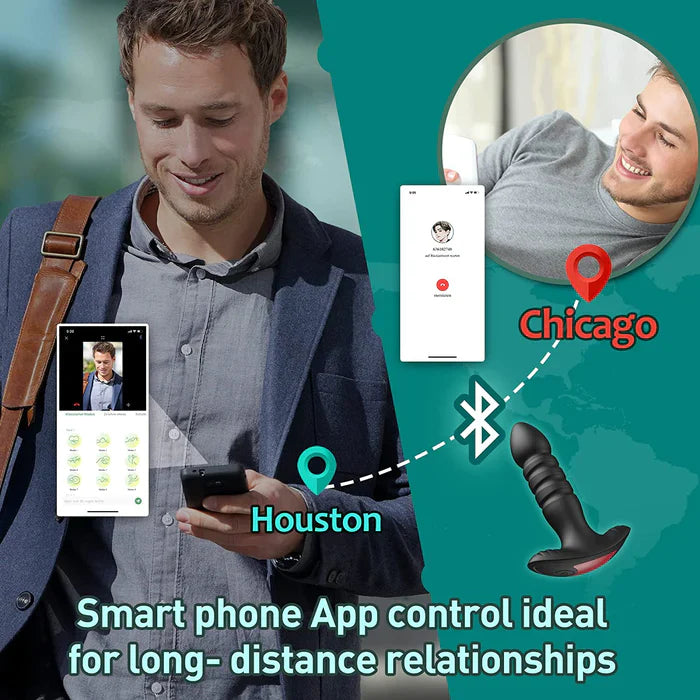 Anal Plug Vibrator with App Control Sex Toys for Men & Women