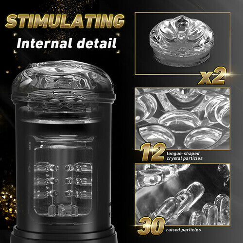 3 in 1 Automatic Masturbator Cup With 5 Thrusting&Rotating&Sucking Functions