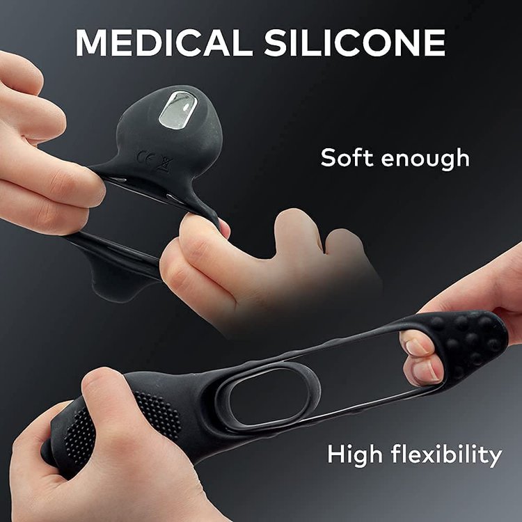 Cock Ring Perineum Massager Couple Vibrator