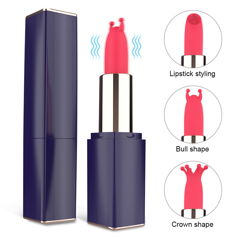 Rechargeable Multi Frequency Vibrating Lipstick Mini Egg Jumping Convertible