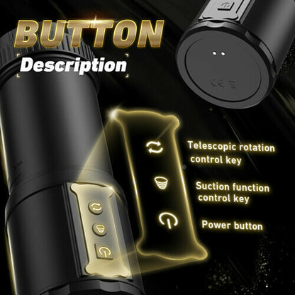 3 in 1 Automatic Masturbator Cup With 5 Thrusting&Rotating&Sucking Functions