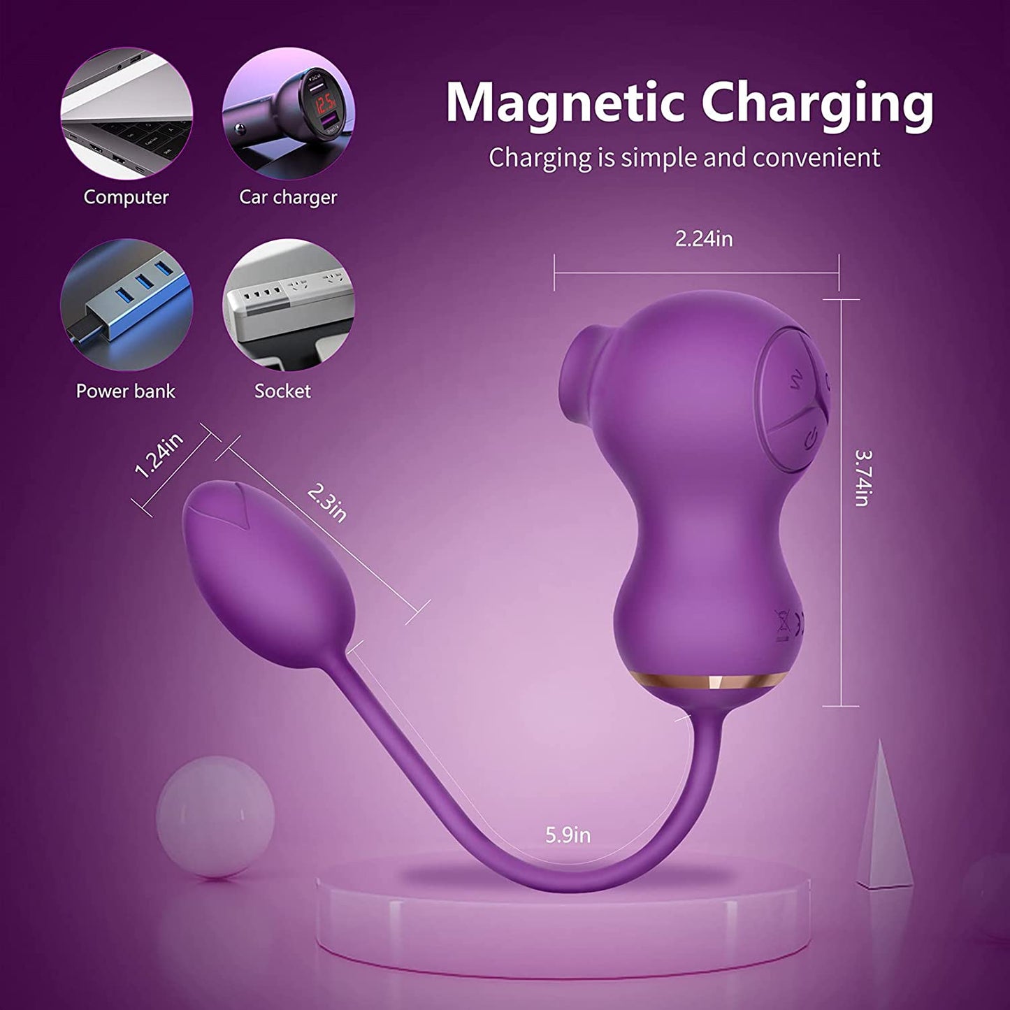 Dora G Spot Female And Clit Sucker 2 In 1 Vibrator Toy