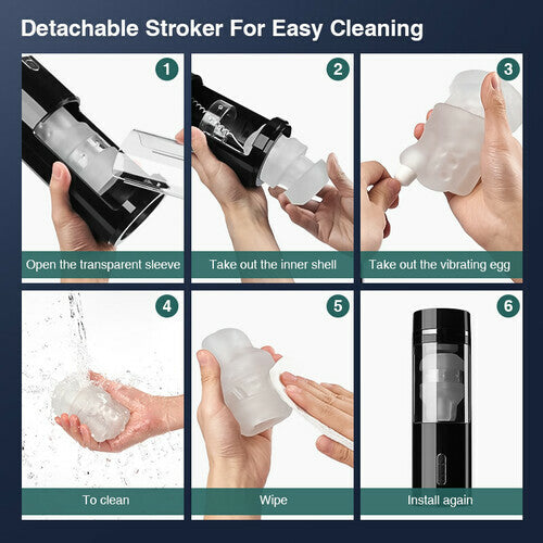 Edging 10 Powerful Thrusting&amp;Vibrating Automatic Male Masturbator