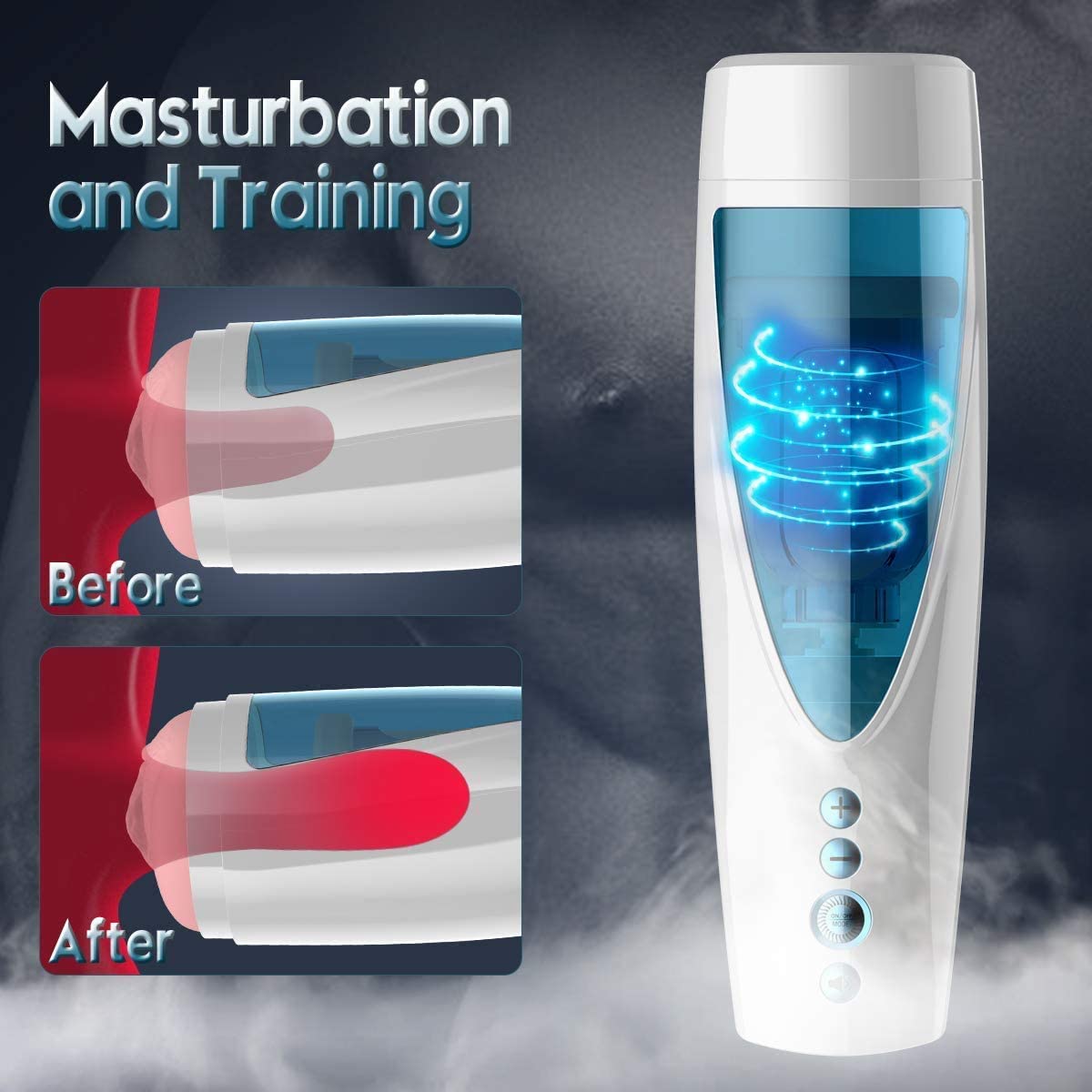 Hands Free Masterbrators For Men, Handsfree Modes Sucking Usb Recharge