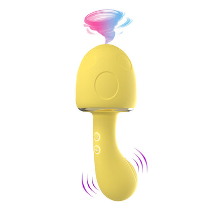 Mushroom Mute Sucking Vibrator Warm Massager Toy