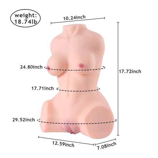 18.74lb Supine Docile Stunner Sex Doll Male Masturbator