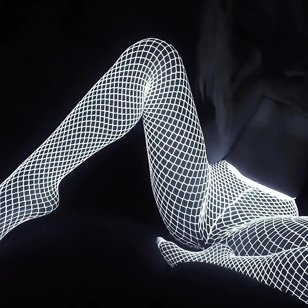Glow in the Dark Fishnet Stockings