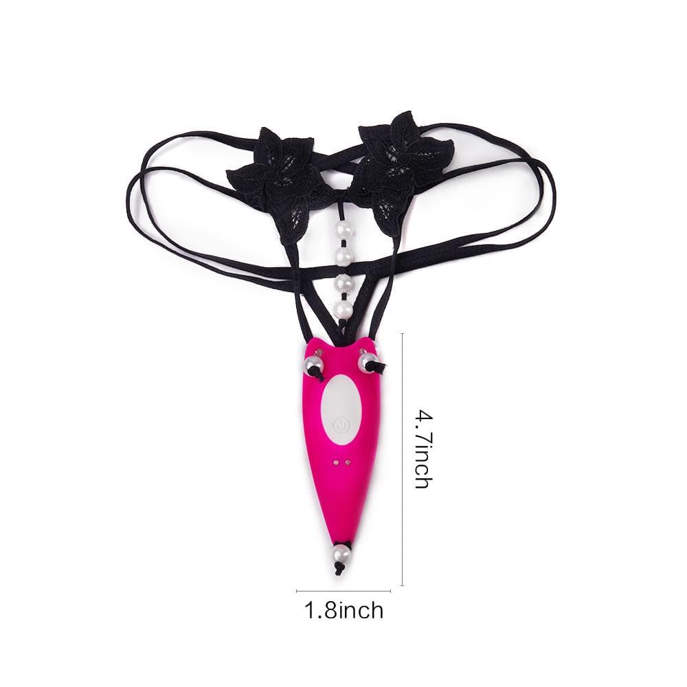 Wireless Remote Control 9-Frequency Wearable Lace Panty Clitoral Vibrator