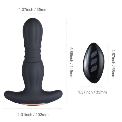 Agas - Thrusting Butt Plug with Remote Control