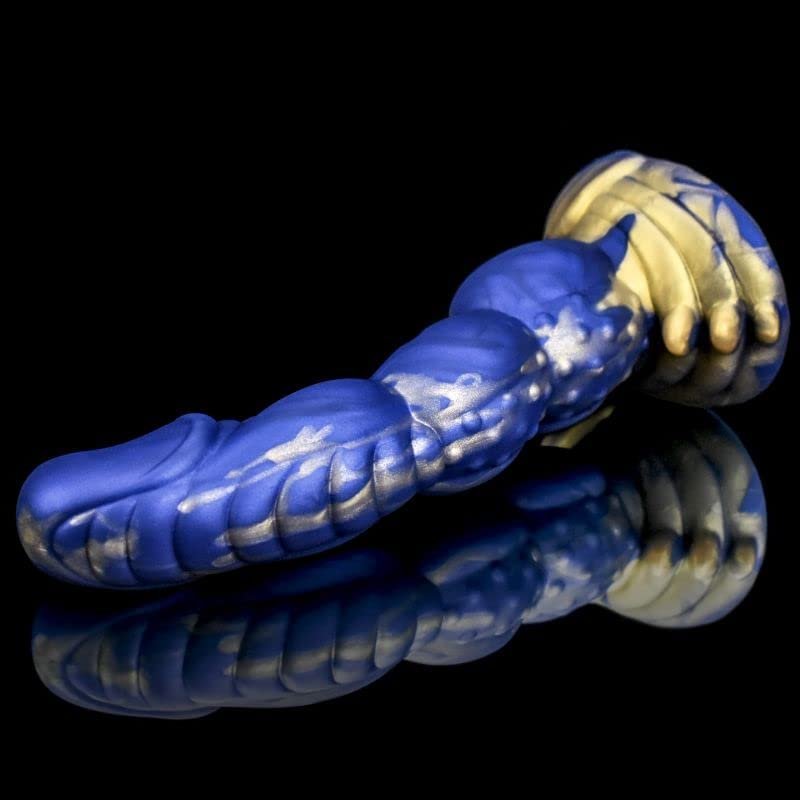 Fantasy Dildo Realistic Dildo- Dickman-Blue Gold